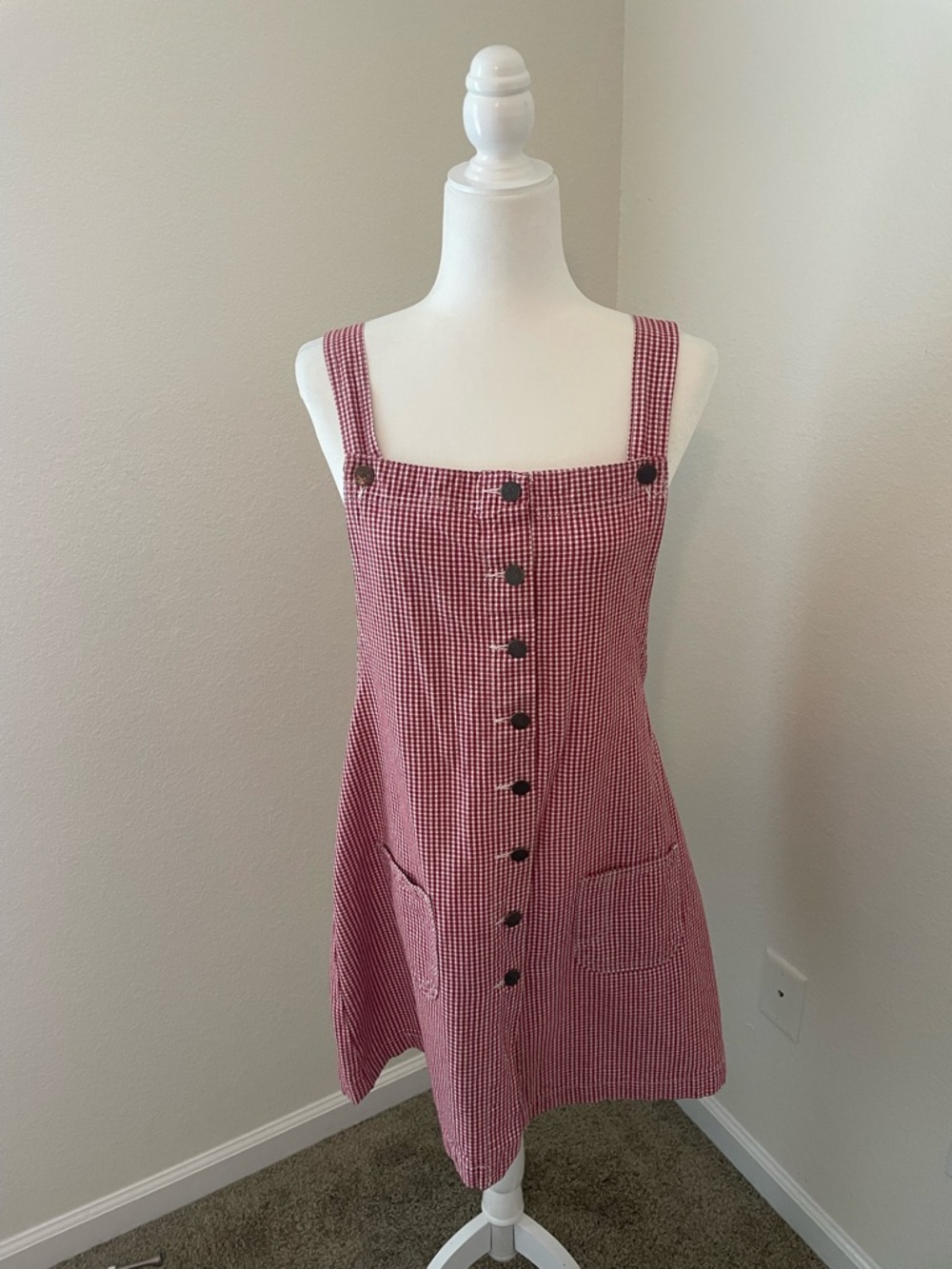 Vintage Gingham Jumper Dress